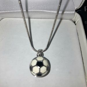 Soccer Ball Rhinestone Necklace